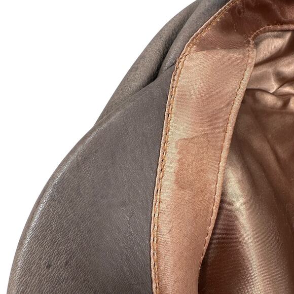 Vintage Orvis Flat Cap Men’s Large Brown 100% Deer Skin Leather Driving Hat - Picture 11 of 11